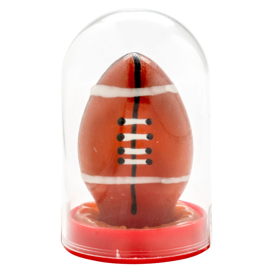 CONDOMERIE - PRESERVATIVOS DE FANTASIA PINTADOS À MÃO BOLA DE RUGBY