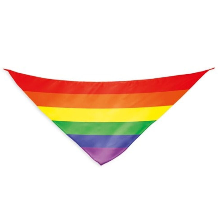 PRIDE - CACHECOL TRIANGULAR DE ALGODÃO COM BANDEIRA ARCO-ÍRIS