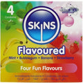 SKINS - PACK DE 4 PRESERVATIVOS PREMIUM MULTISSABORES