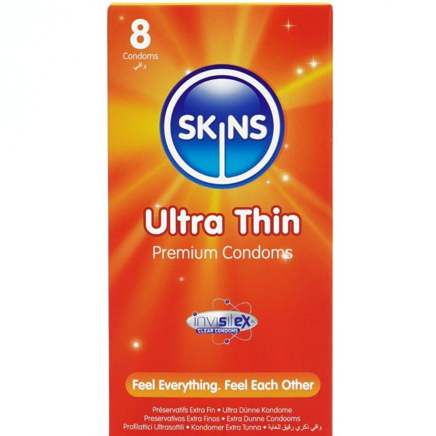 SKINS - PACK DE 8 PRESERVATIVOS ULTRAFINOS PREMIUM