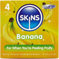 SKINS - PACK DE 4 PRESERVATIVOS SABOR BANANA PREMIUM