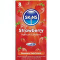 SKINS - EMBALAGEM DE 8 PRESERVATIVOS PREMIUM DE MORANGO