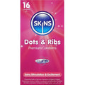 SKINS - PACK DE 16 PRESERVATIVOS PREMIUM PONTOS E ESTRIAS