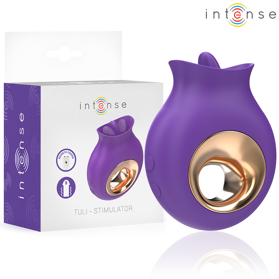 INTENSE - TULI ESTIMULADOR DE CLÍTORIS 9 VIBRAÇÕES & 9 OSCILAÇÕES ROXO