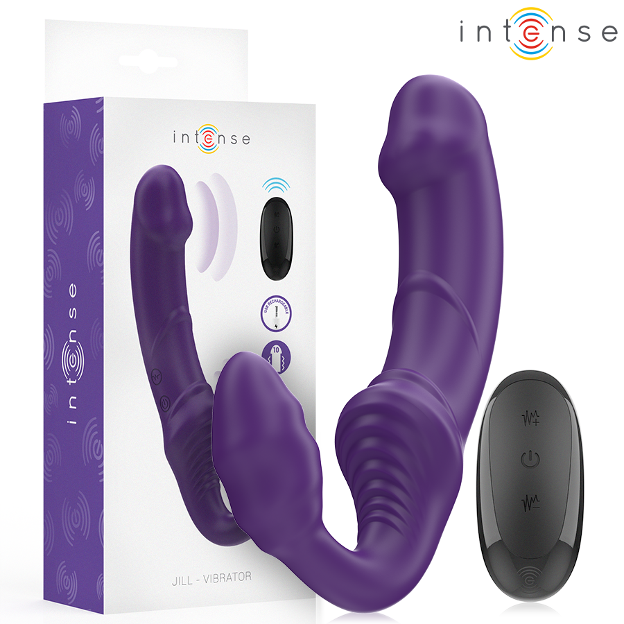 INTENSE - JILL VIBRADOR DUPLO 20 CM ROXO CONTROLO REMOTO