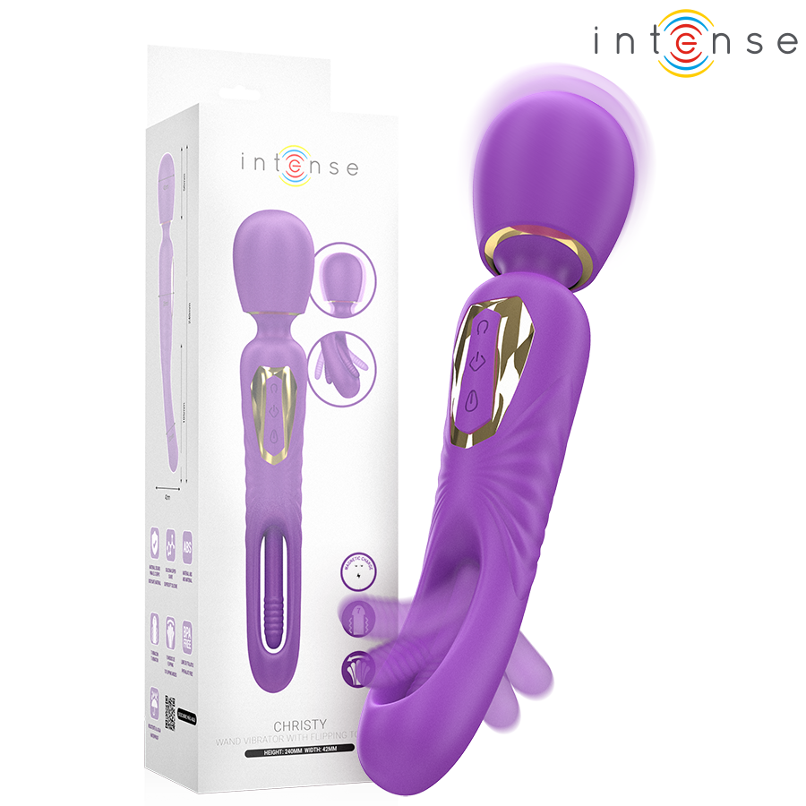 INTENSO - VIBRADOR CHRISTY ROTATIVO COM LÍNGUA