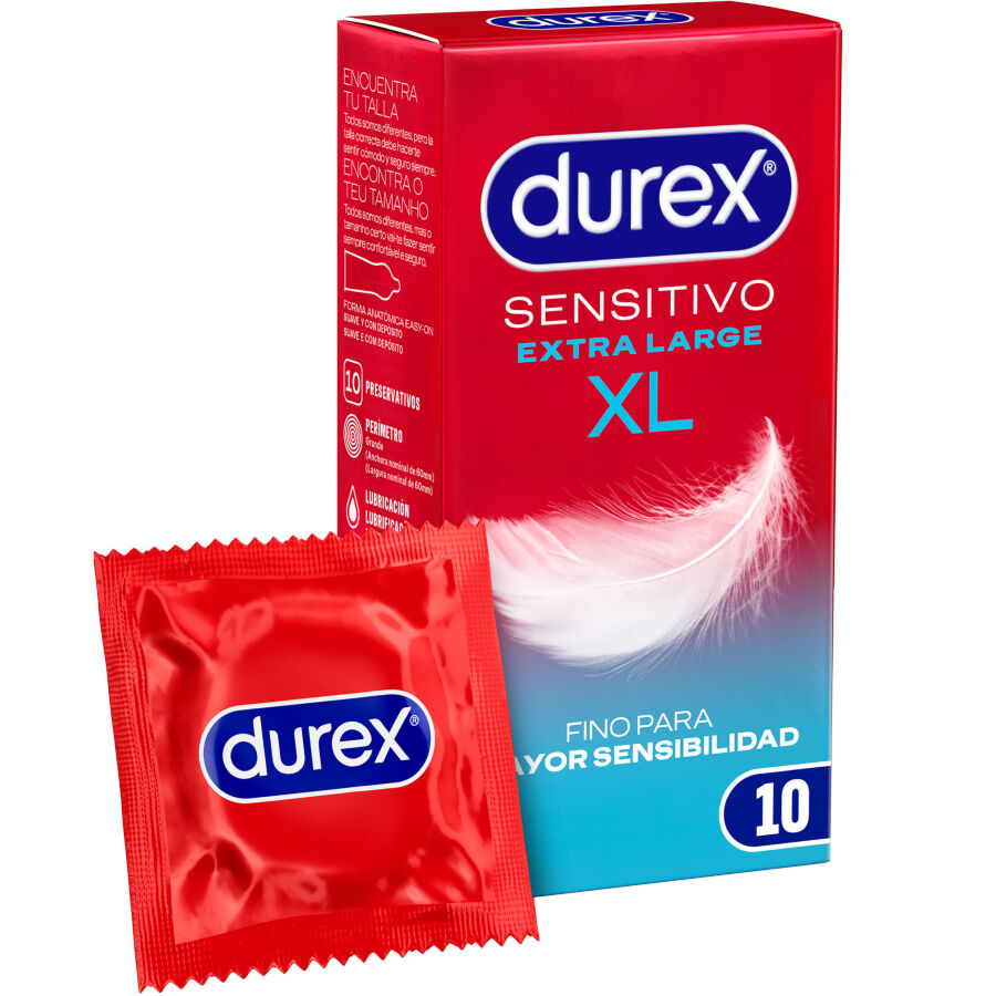DUREX - PRESERVATIVOS SENSITIVE XL EXTRA-LONGOS 10 UNIDADES