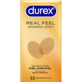 DUREX - PRESERVATIVOS REAL FEEL SEM LÁTEX 12 UNIDADES
