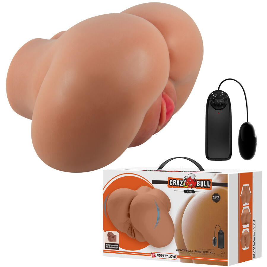 CRAZY BULL - LUNA VIBRADOR DE ÂNUS COM CONTROLO REALISTA DE VAGINA E ÂNUS POR CONTROLO REMOTO