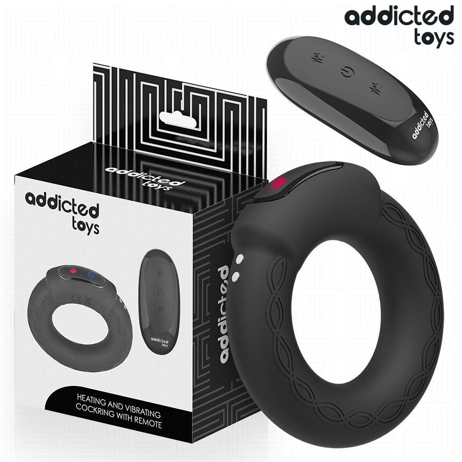 ADDICTED TOYS - ANEL PÉNIS VIBRATÓRIO COM AQUECIMENTO E CONTROLO REMOTO