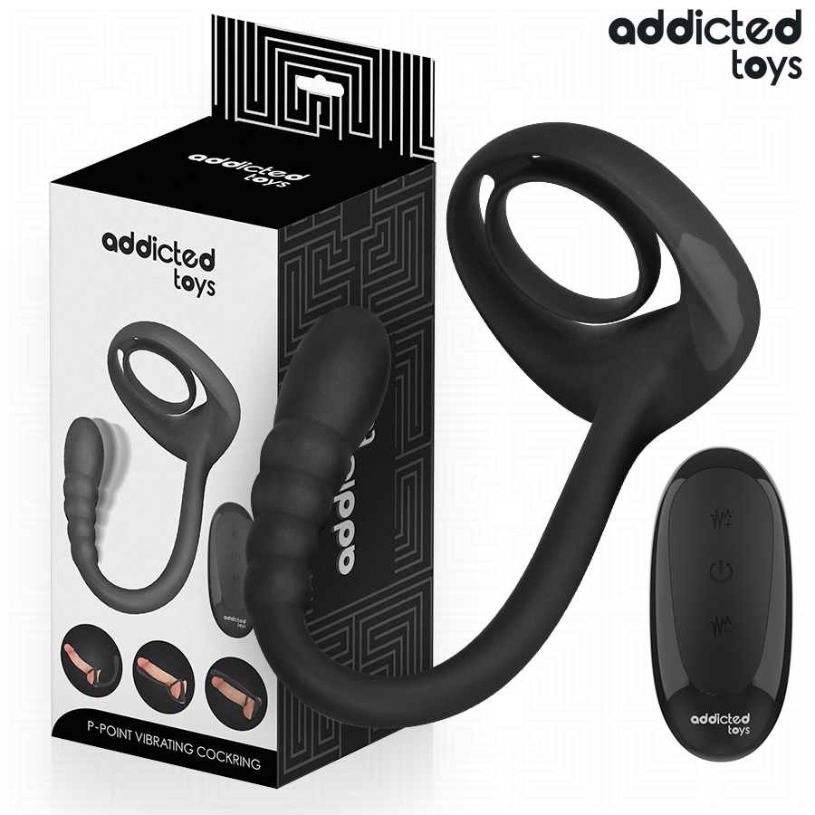 ADDICTED TOYS - ANEL VIBRADOR PENITENCIÁRIO PONTO G COM CONTROLO REMOTO