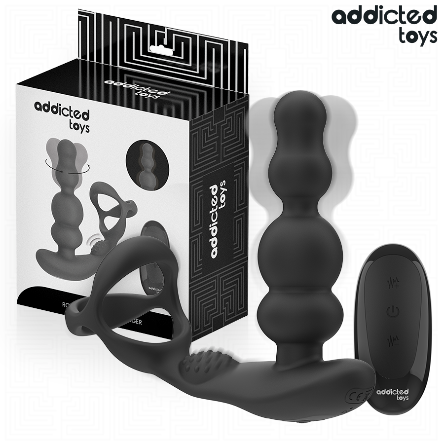ADDICTED TOYS - MASSAGEADOR DE PRÓSTATA ROTATIVO COM CONTROLO REMOTO