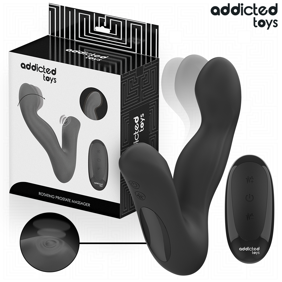 ADDICTED TOYS - MASSAGEADOR DE PRÓSTATA OSCILANTE COM MODO DE PULSAÇÃO E CONTROLO REMOTO