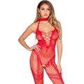 LEG AVENUE - 89336 BODYSTOCKING SEM ENTREPERNAS VERMELHO - TAMANHO ÚNICO