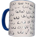 DIABLO PICANTE - CANECA SEIOS BRANCOS COM ASA AZUL 370 ML