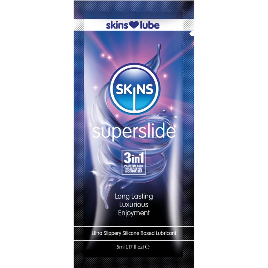 SKINS - SUPERSLIDE LUBRIFICANTE À BASE DE SILICONE DOSE ÚNICA 5 ML