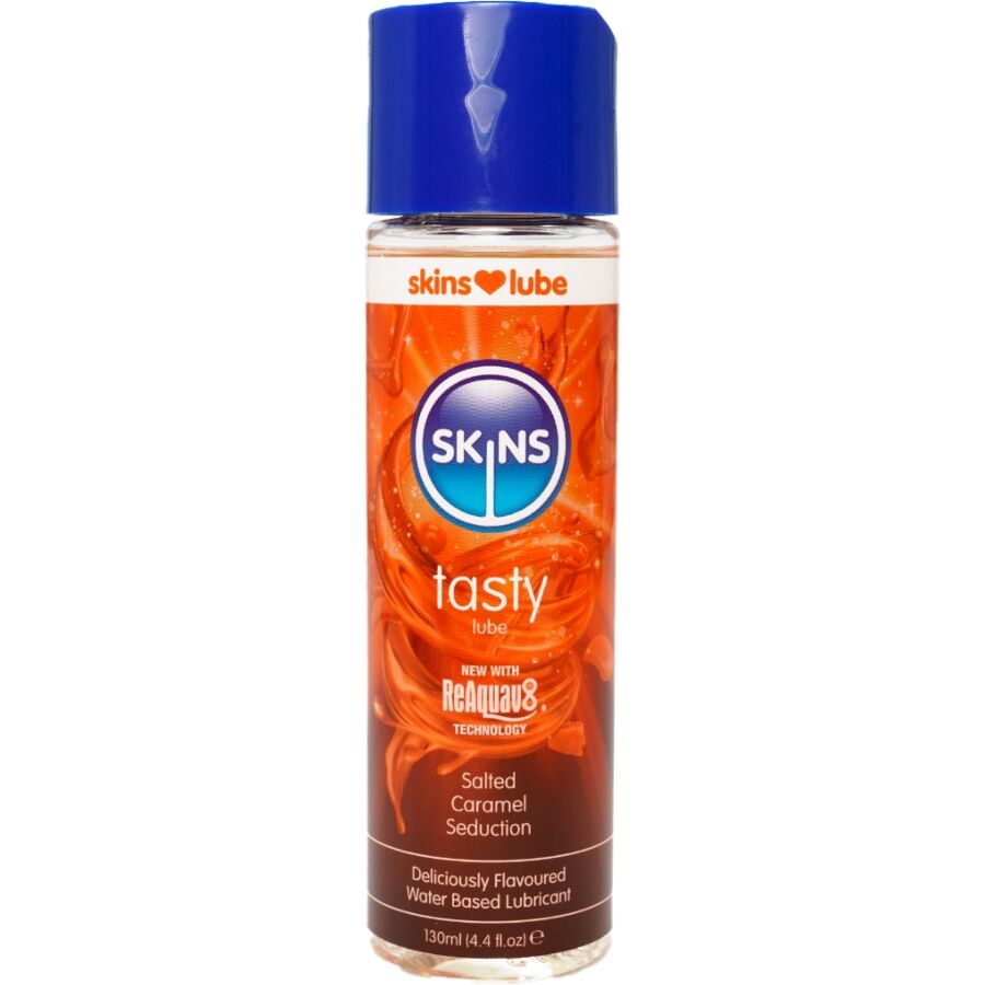 SKINS - LUBRIFICANTE À BASE DE ÁGUA DELICIOSO CARAMELO SALGADO 130 ML