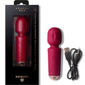 ROCKS-OFF - MINI BAGUETTE RECHARGEABLE 16 FONCTIONS ROUGE AZALÉE