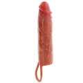 GET REAL - MANGA DE PÉNIS EM SILICONE HIDRATANTE CARAMELO 20 CM