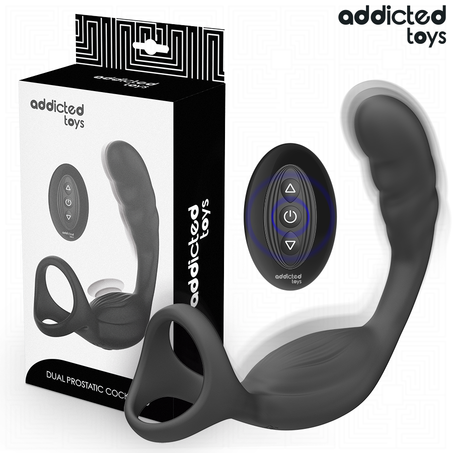 ADDICTED TOYS - ANEL PÉNIS PROSTÁTICO DUPLO COM CONTROLO REMOTO