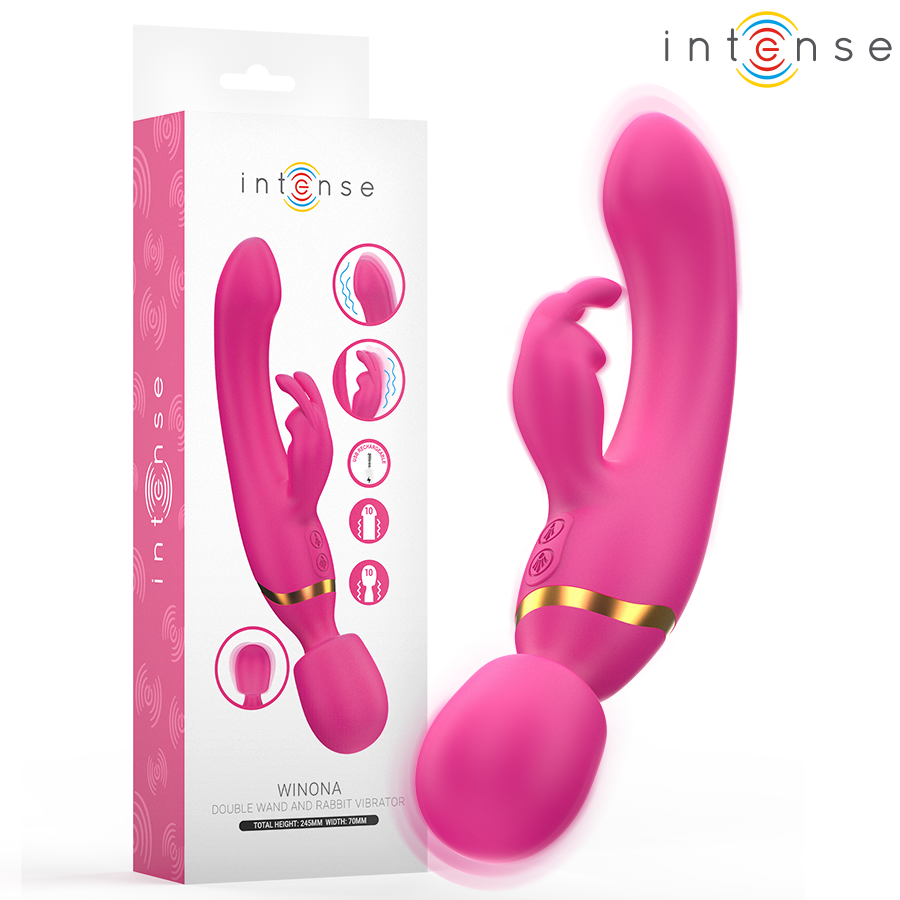 INTENSO - VIBRADOR DUPLO DE COELHO E BENGALA WINONA