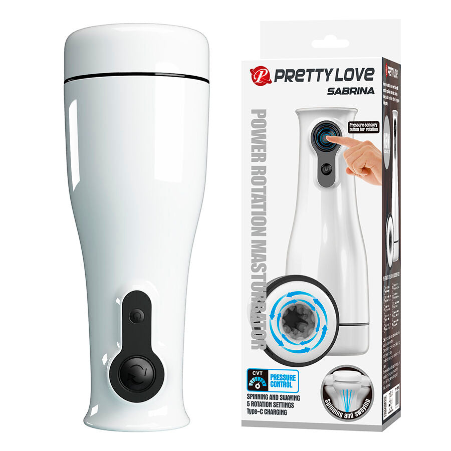 PRETTY LOVE - SABRINA MASTURBADOR MASCULINO ROTATIVO E OSCILANTE