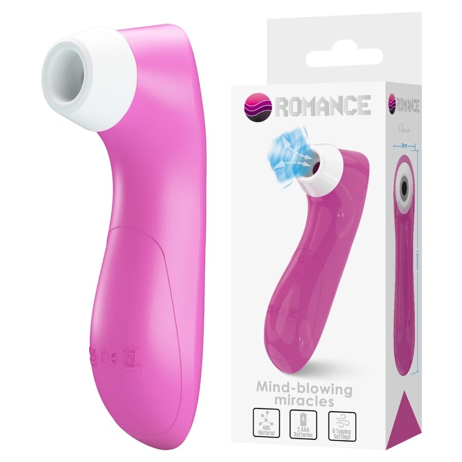 ROMANCE - APARELHO DE SUCÇÃO CLITORIANA COM TECNOLOGIA DE PULSAÇÃO ROSA