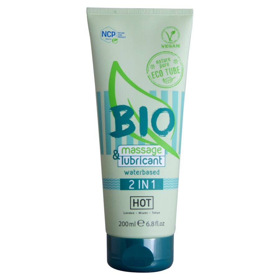 HOT - BIO MASSAGEM E LUBRIFICANTE À BASE DE ÁGUA 2 EM 1 200 ML