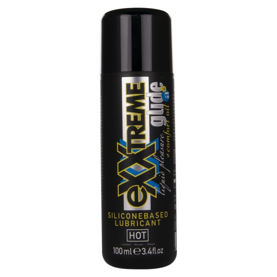 HOT - EXXTREME GLIDE LUBRIFICANTE À BASE DE SILICONE + ÓLEO CONFORTO A+ 100 ML