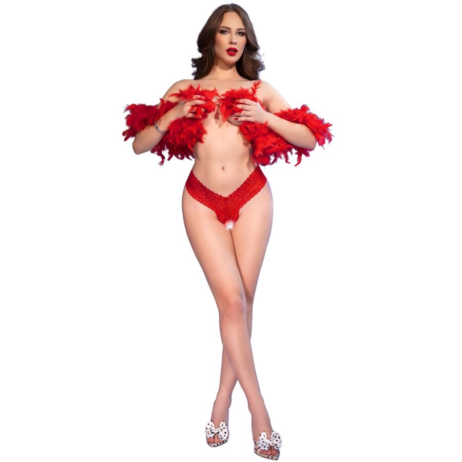 CHILIROSE - CR 4885 FIO DENTAL VERMELHO COM ENTREPERNAS ABERTA TAMANHO L