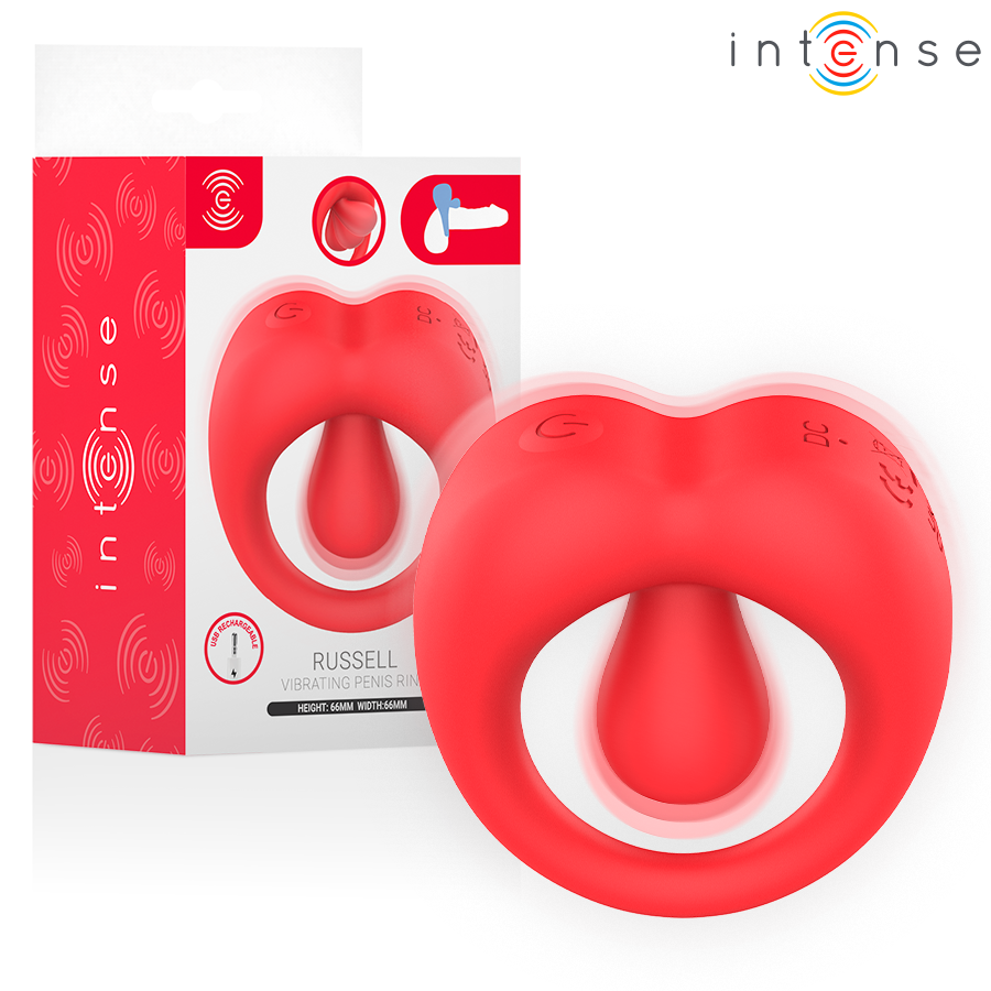 INTENSE - RUSSELL ANILLO VIBRADOR CON ESTIMULACIÓN DE CLÍTORIS RO