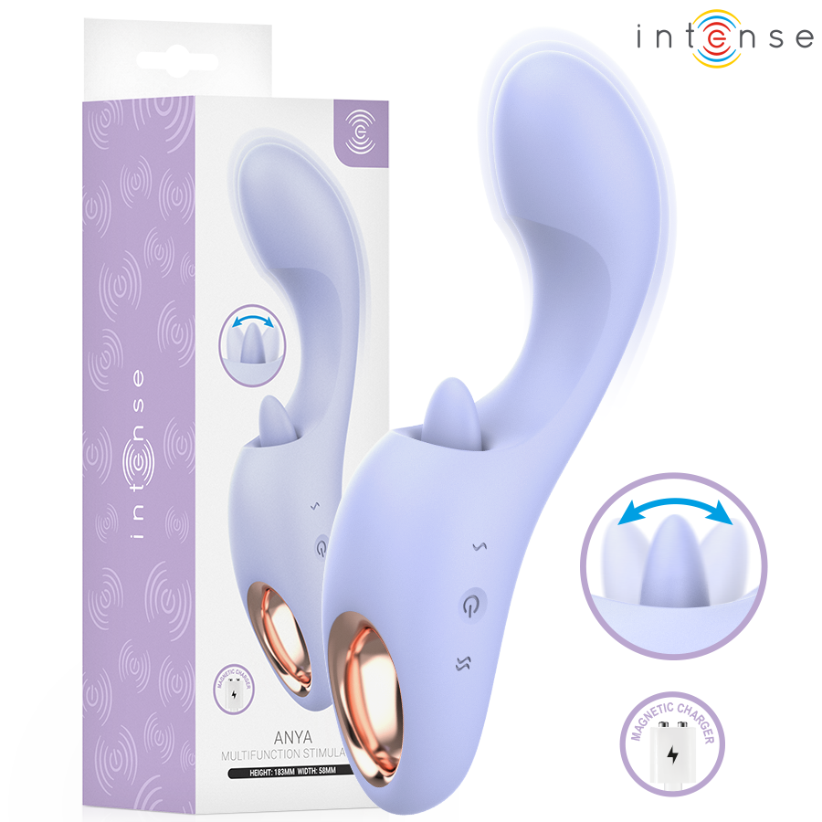 INTENSO - ESTIMULADOR DE VIBRAÇÃO E MOVIMENTO MULTIFUNCIONAL ANYA