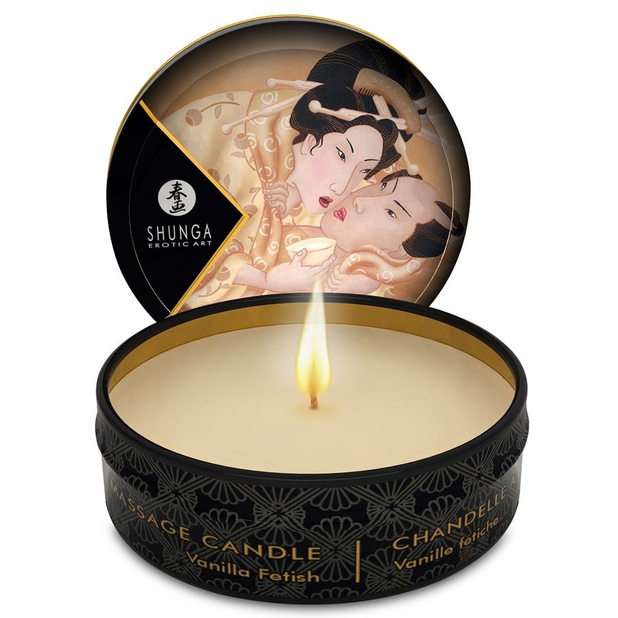 SHUNGA - VELA DE MASSAGEM MINI CARESS BY CANDELIGHT BAUNILHA 30 ML