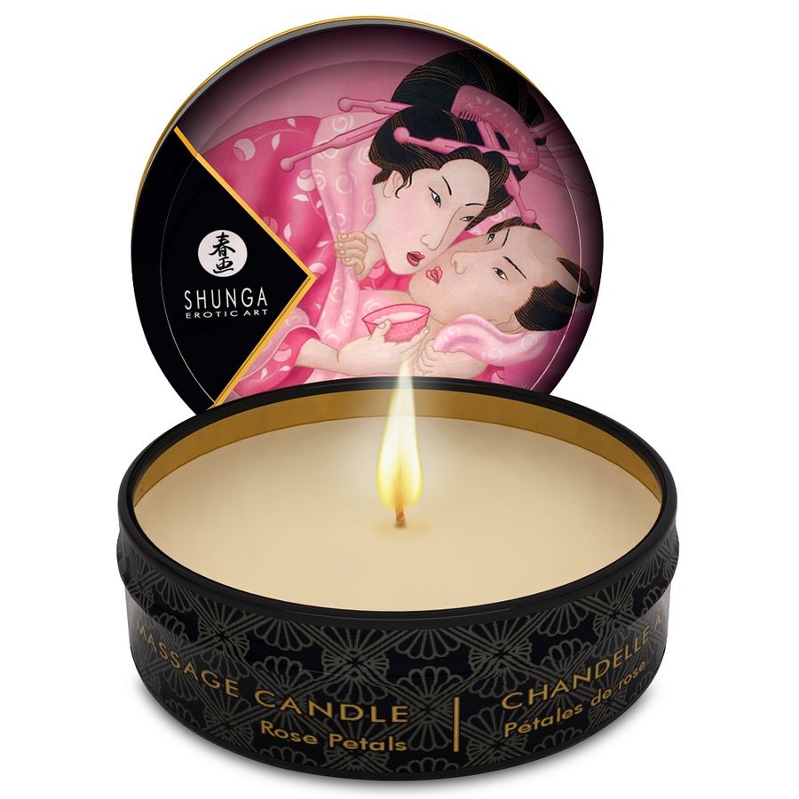 SHUNGA - VELA DE MASSAGEM MINI CARESS BY CANDELIGHT ROSAS 30 ML