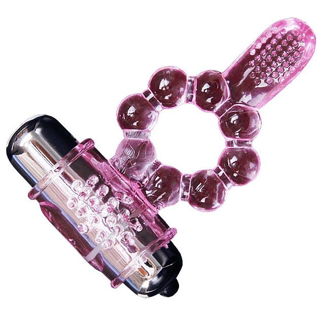 BAILE - ANEL DE SILICONE 10 RITMOS DE LÍNGUA COM VIBRAÇÃO ROSA