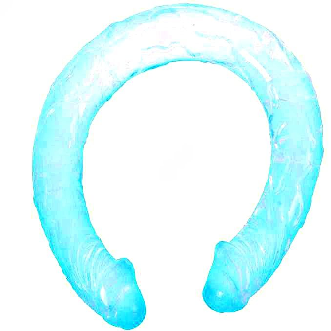 BAILE - DILDO DUPLO AZUL 44.5 CM