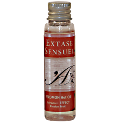 ÊXTASE SENSUAL - ÓLEO DE MASSAGEM EFEITO TÉRMICO COM FEROMONAS DE MARACUJÁ VIAGEM 35 ML