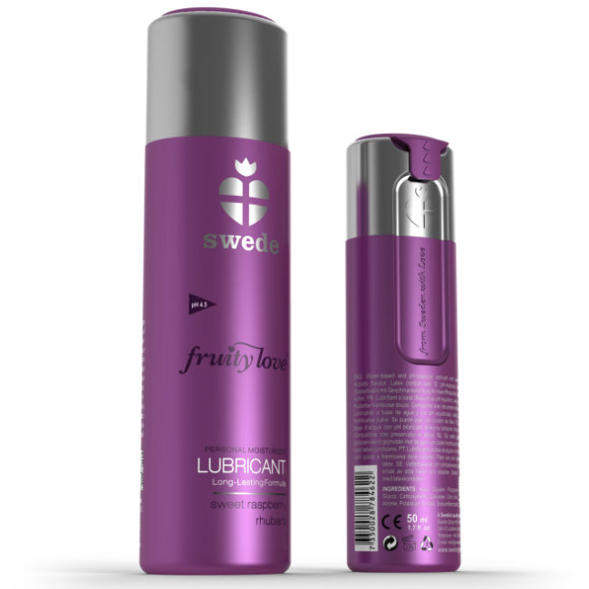 SWEDE - LUBRIFICANTE ÍNTIMO FRUITY LOVE FRAMBOESA RUIBARBO 100 ML