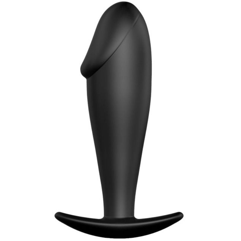 PRETTY LOVE - PLUG ANAL EM SILICONE PRETO EM FORMA DE PÉNIS