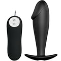 PRETTY LOVE - PLUG ANAL EM SILICONE EM FORMA DE PÉNIS E 12 MODOS DE VIBRAÇÃO PRETO