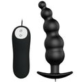 PRETTY LOVE - PLUG ANAL SILICONE EXTRA ESTIMULAÇÃO E 12 MODOS DE VIBRAÇÃO PRETO