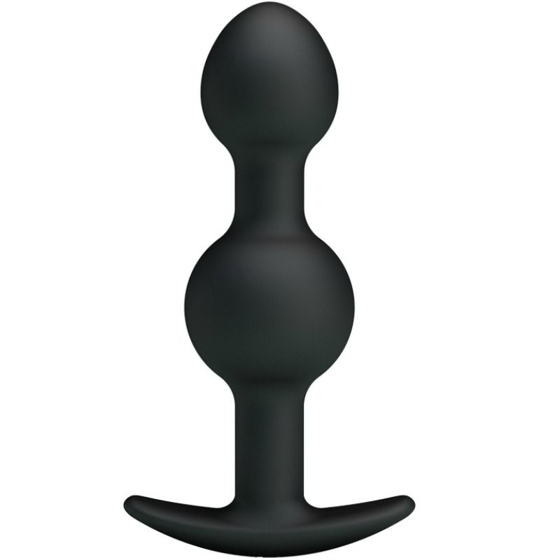 PRETTY LOVE - BOLAS ANPIS DE SILICONE ESPECIAL ESTIMULAÇÃO 10.3 CM PRETAS