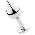 SECRETPLAY - PLUG ANAL TRANSPARENTE ALUMÍNIO 7CM