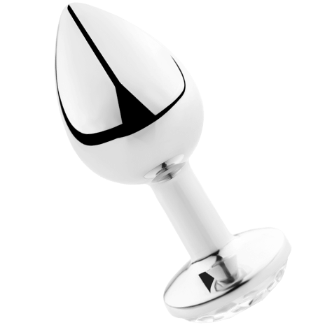 SECRETPLAY - PLUG ANAL TRANSPARENTE ALUMÍNIO 7CM