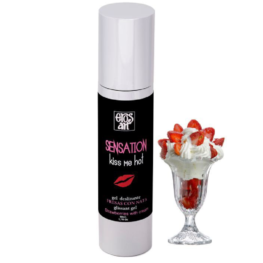 EROS-ART - LUBRIFICANTE NATURAL SENSATTION MORANGOS EM CREME 50 ML