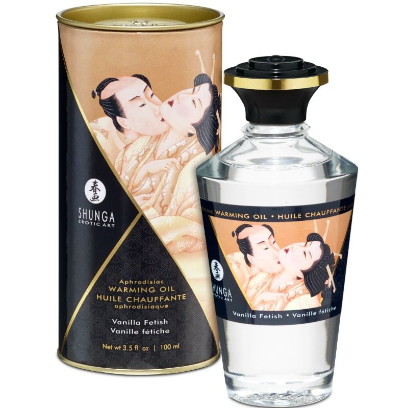 SHUNGA - ÓLEO DE MASSAGEM EFEITO AQUECIMENTO SABOR BAUNILHA FETISH 100 ML