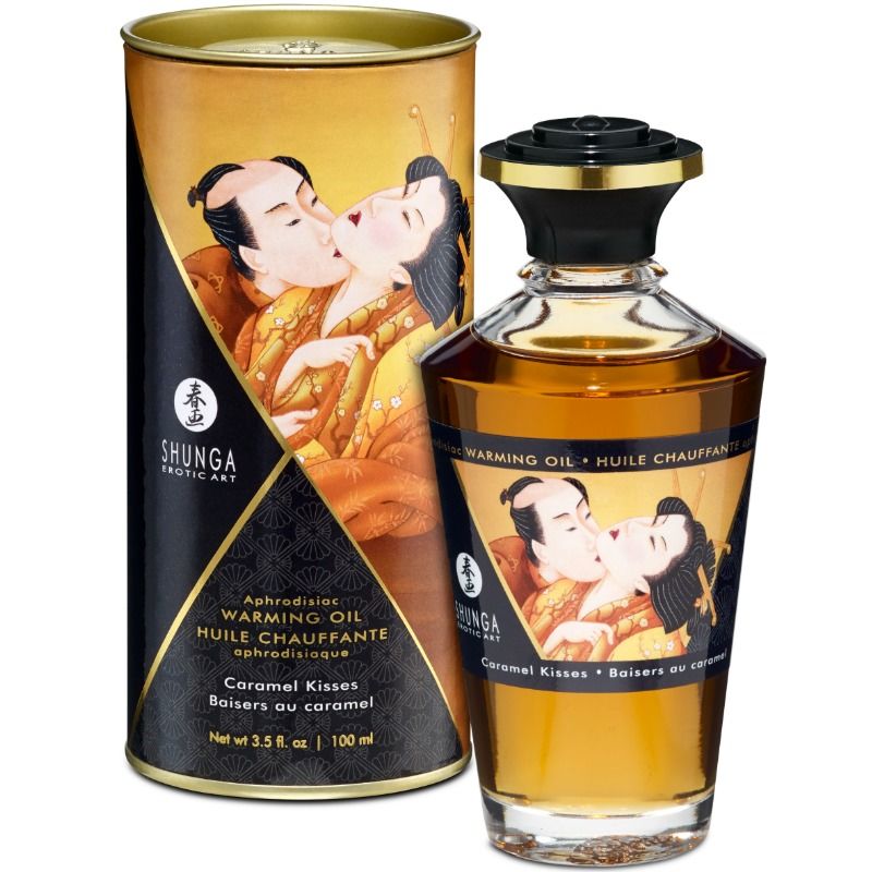 SHUNGA - ÓLEO DE MASSAGEM EFEITO AQUECEDOR SABOR CARAMELO 100 ML