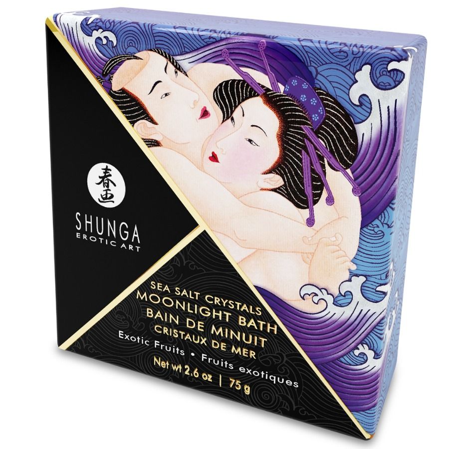 SHUNGA - SAIS DE BANHO DE SABOR A VIOLETA EXÓTICA 75 GR