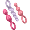 SATISFYER - CONJUNTO DE TAMPÕES ANAIS 3 PEÇAS TRICOLOR