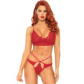 LEG AVENUE - CONJUNTO DE 2 PEÇAS BRALETTE E STRING DE RENDA M/L